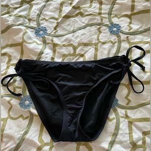 Black adjustable bikini bottom